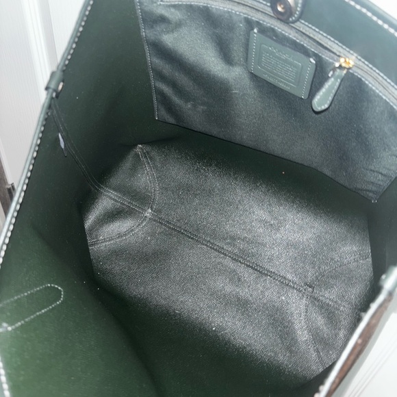 Coach Black and Green Interior Tote - Picture 2 of 2